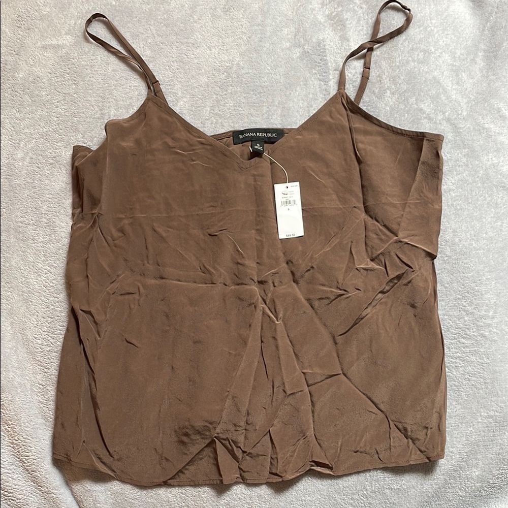 NEW Banana Republic Brown Silk Camisole